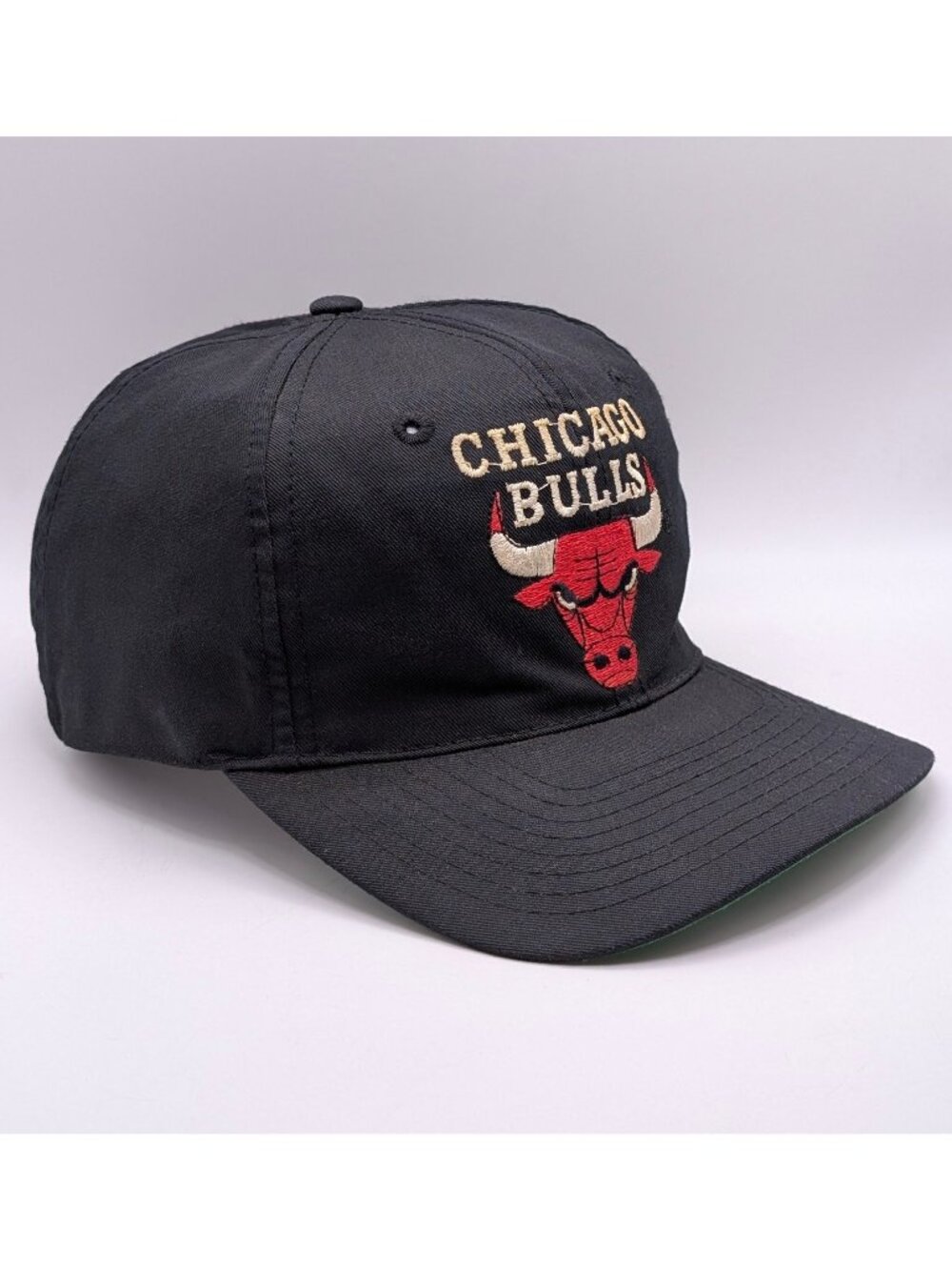 Chicago Bulls Twins Black Red Snapback Hat Cap NBA Jordan 90s Vintage Basketball